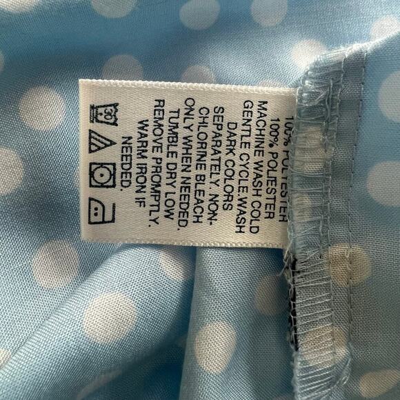 Tommy Hilfiger Woman’s Blue White Polka Dot 2 Piece Pajama Sleepwear Set- Size L - Picture 8 of 9